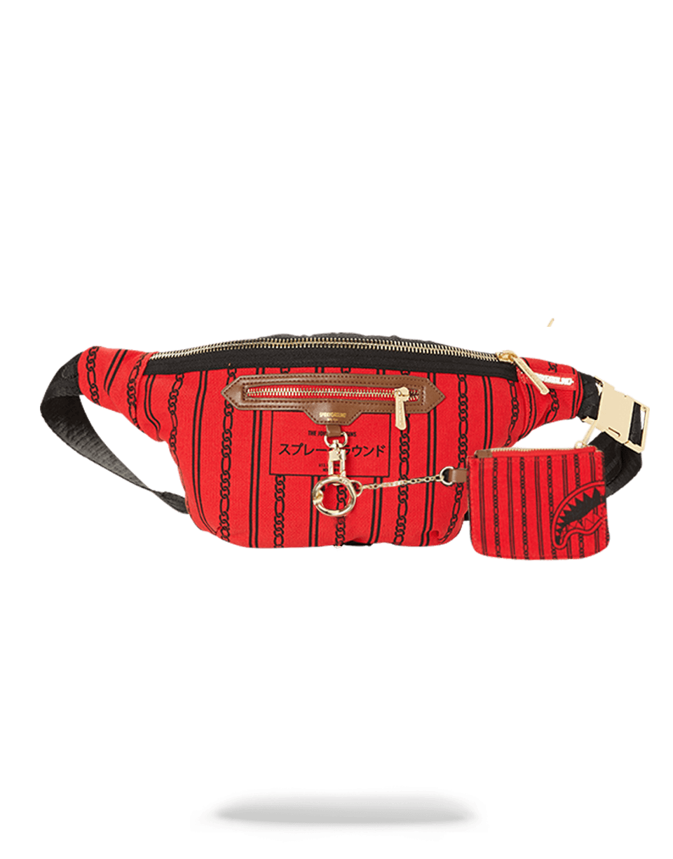 REVERSE SHARKS IN PARIS CROSSBODY (RED)