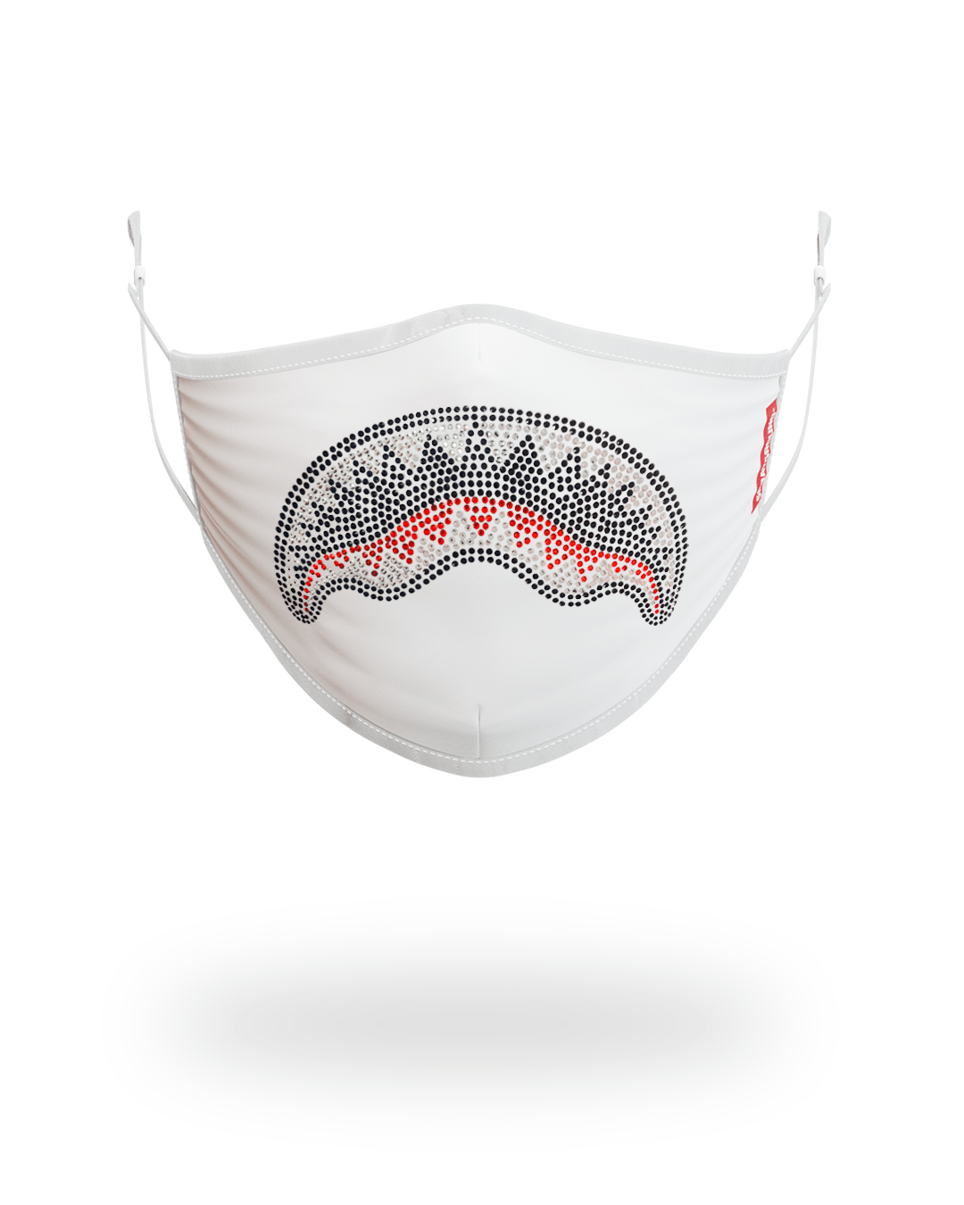 TRINITY DIAMOND SHARK (WHT) POLYESTER FACE MASK